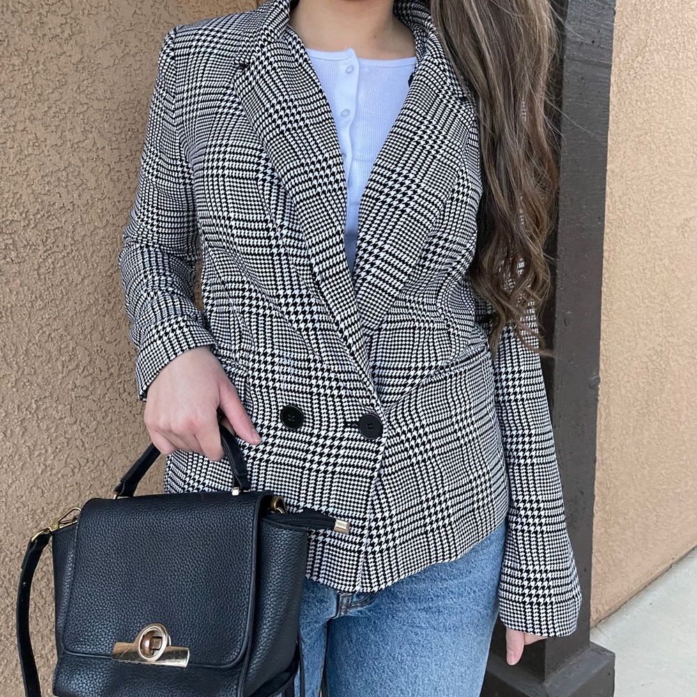 Houndstooth blazer